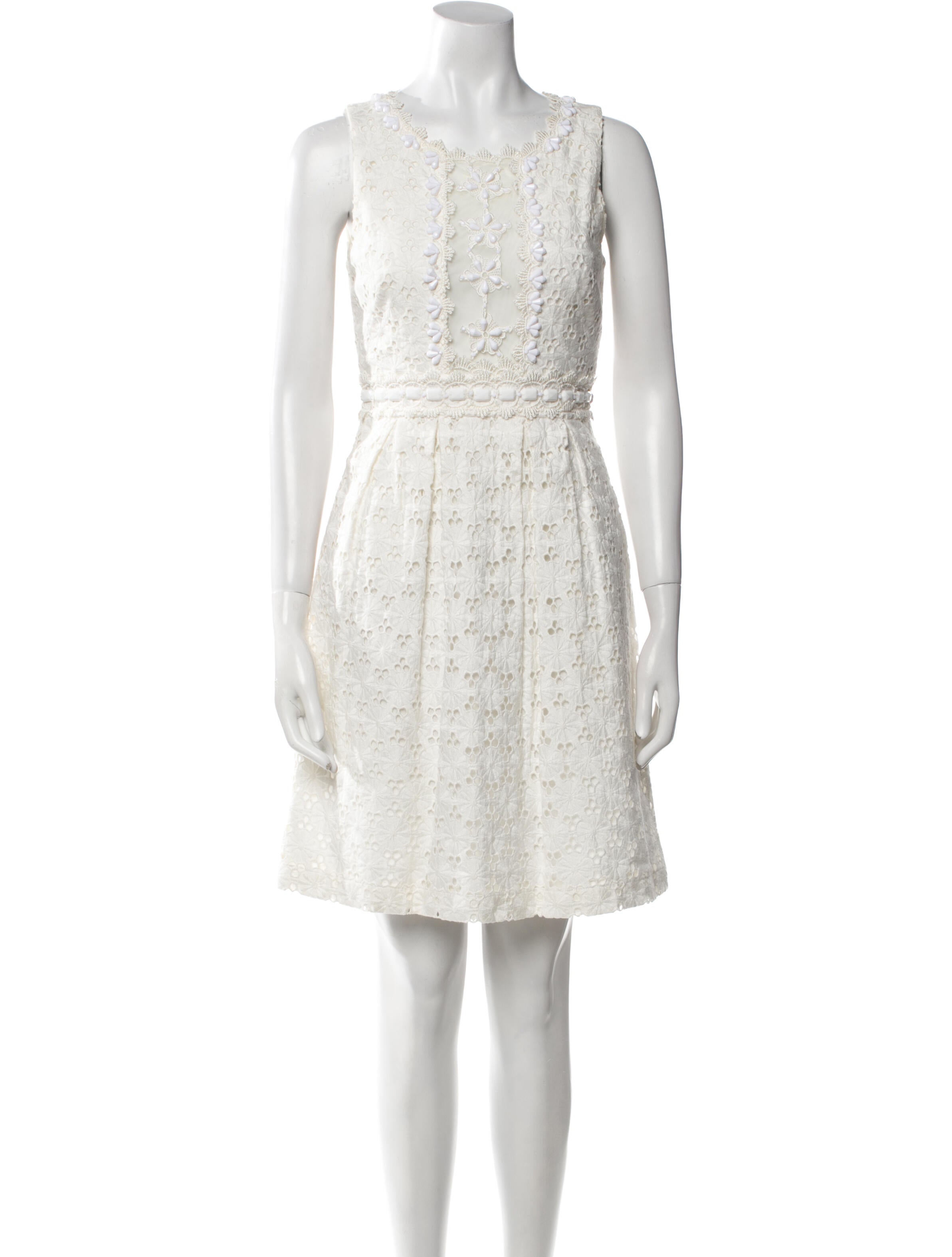 Vivienne Tam Crew Neck Mini Dress