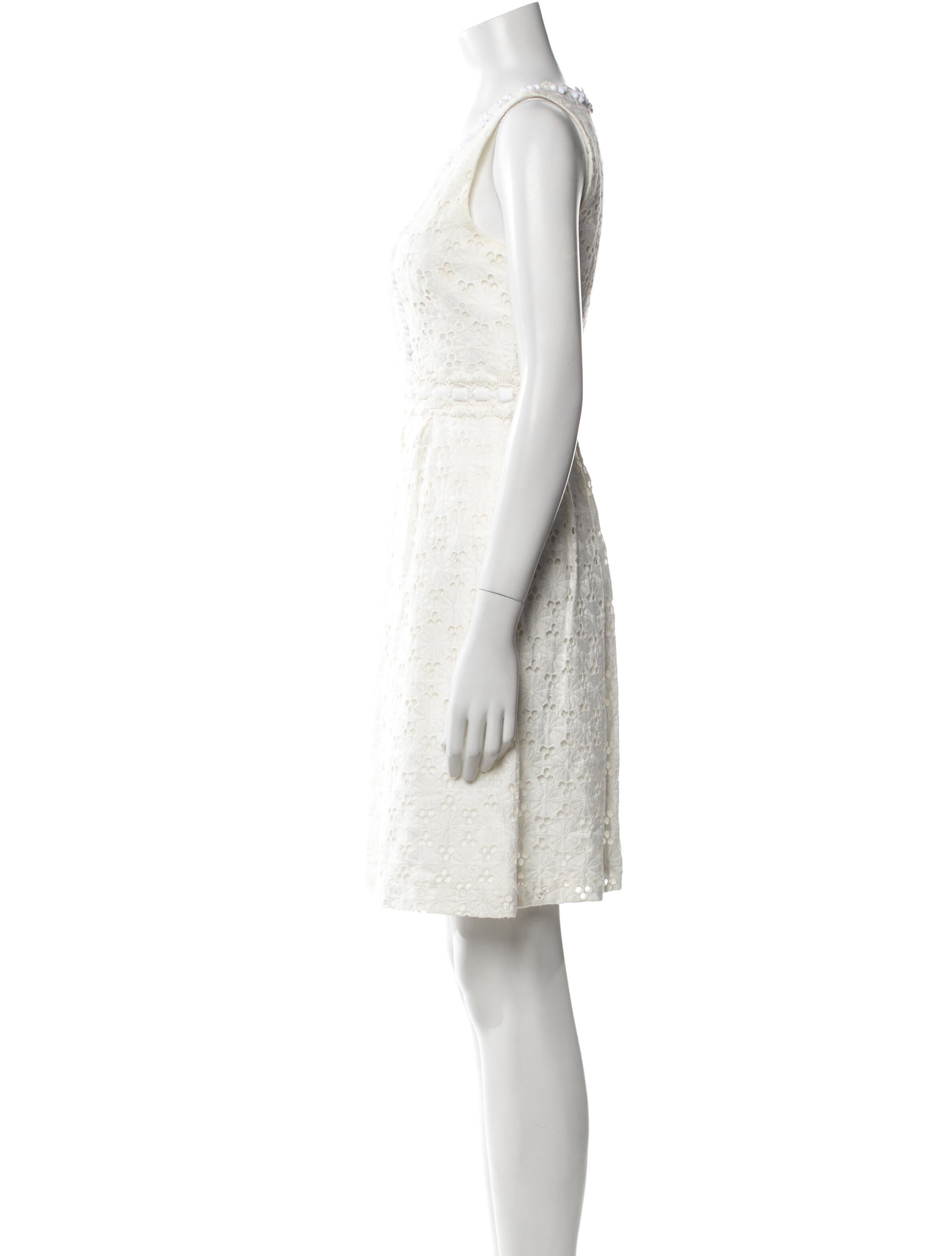 Vivienne Tam Crew Neck Mini Dress