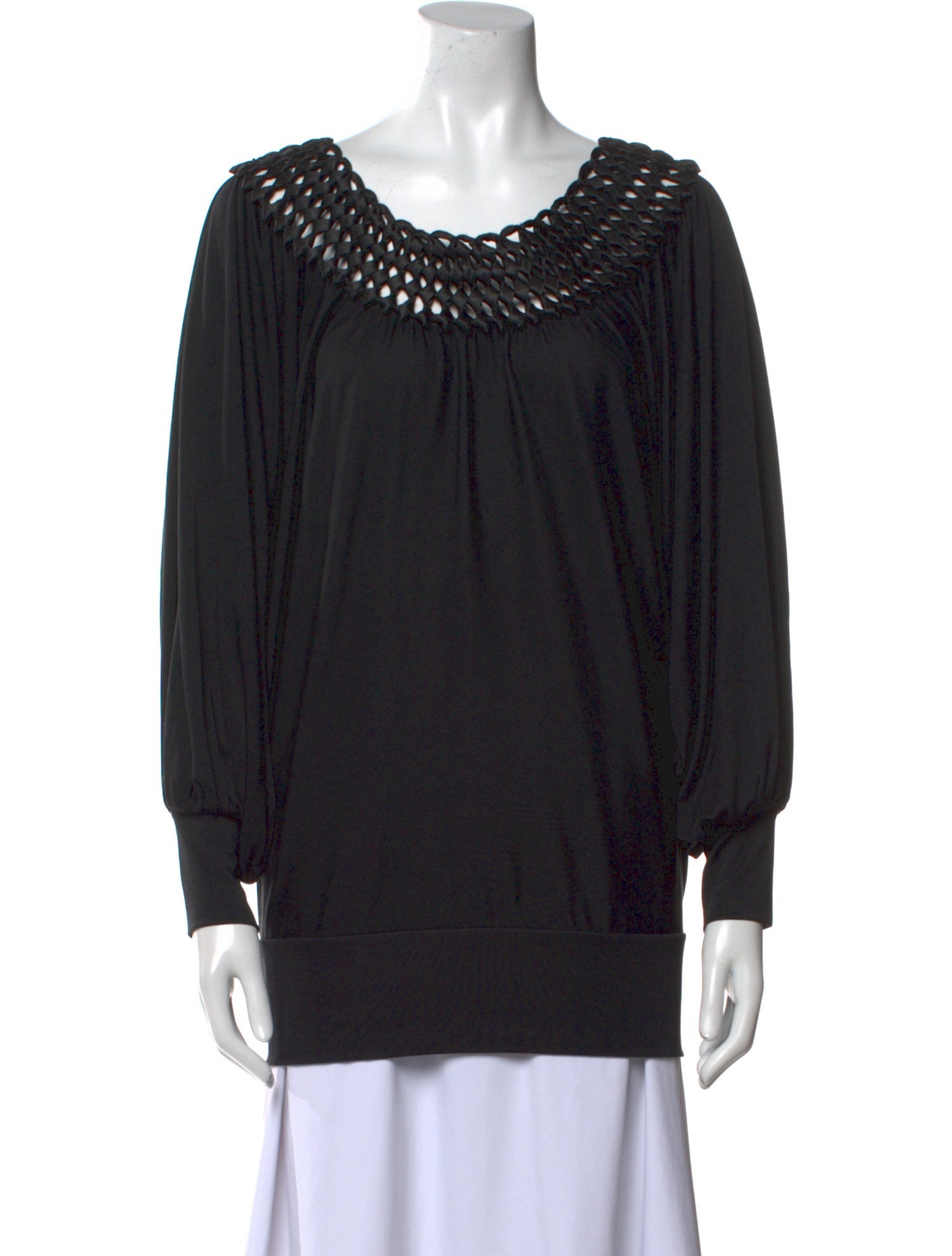 Vivienne Tam Silk Scoop Neck Top