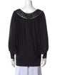 Vivienne Tam Silk Scoop Neck Top