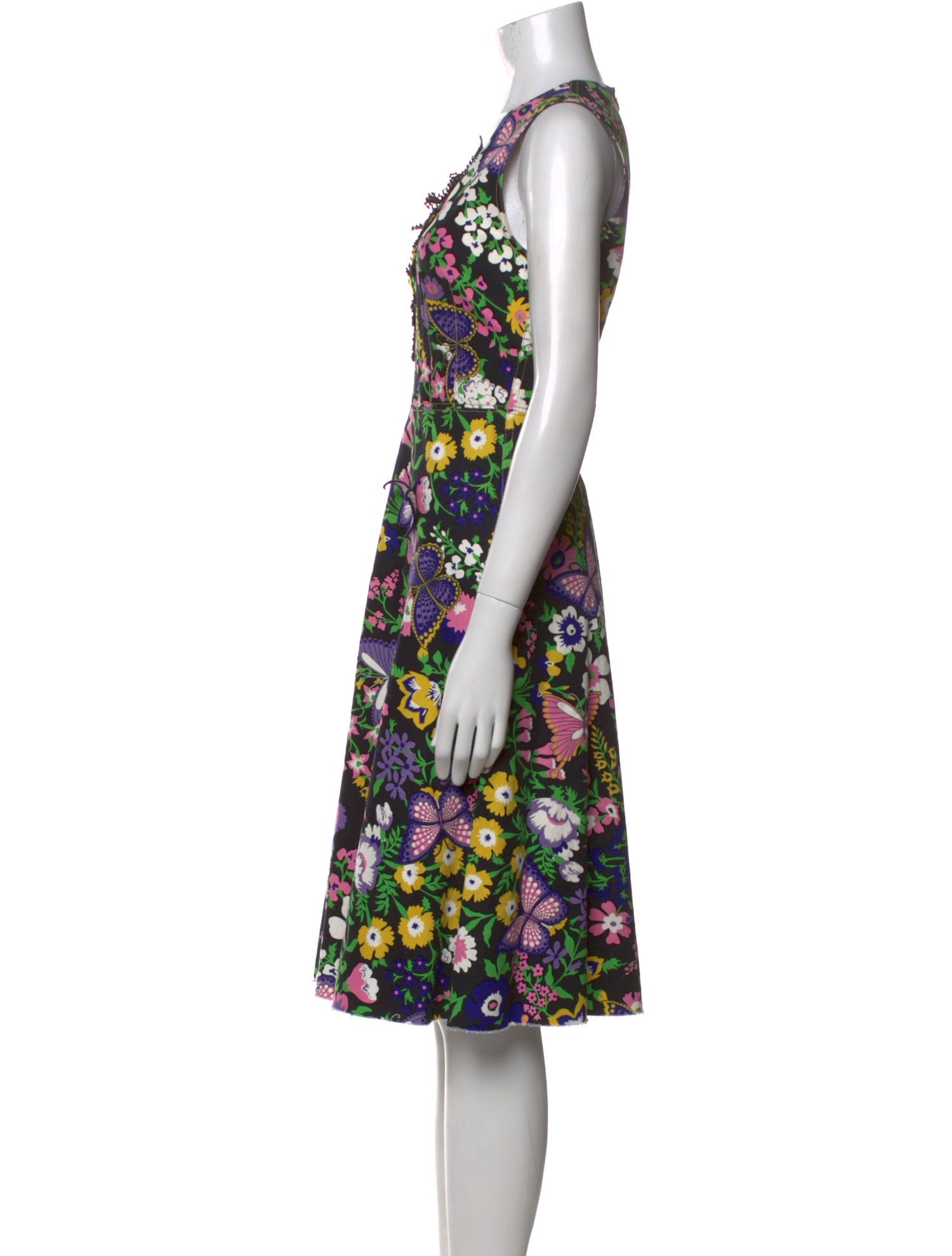 Vivienne Tam Floral Print Midi Length Dress