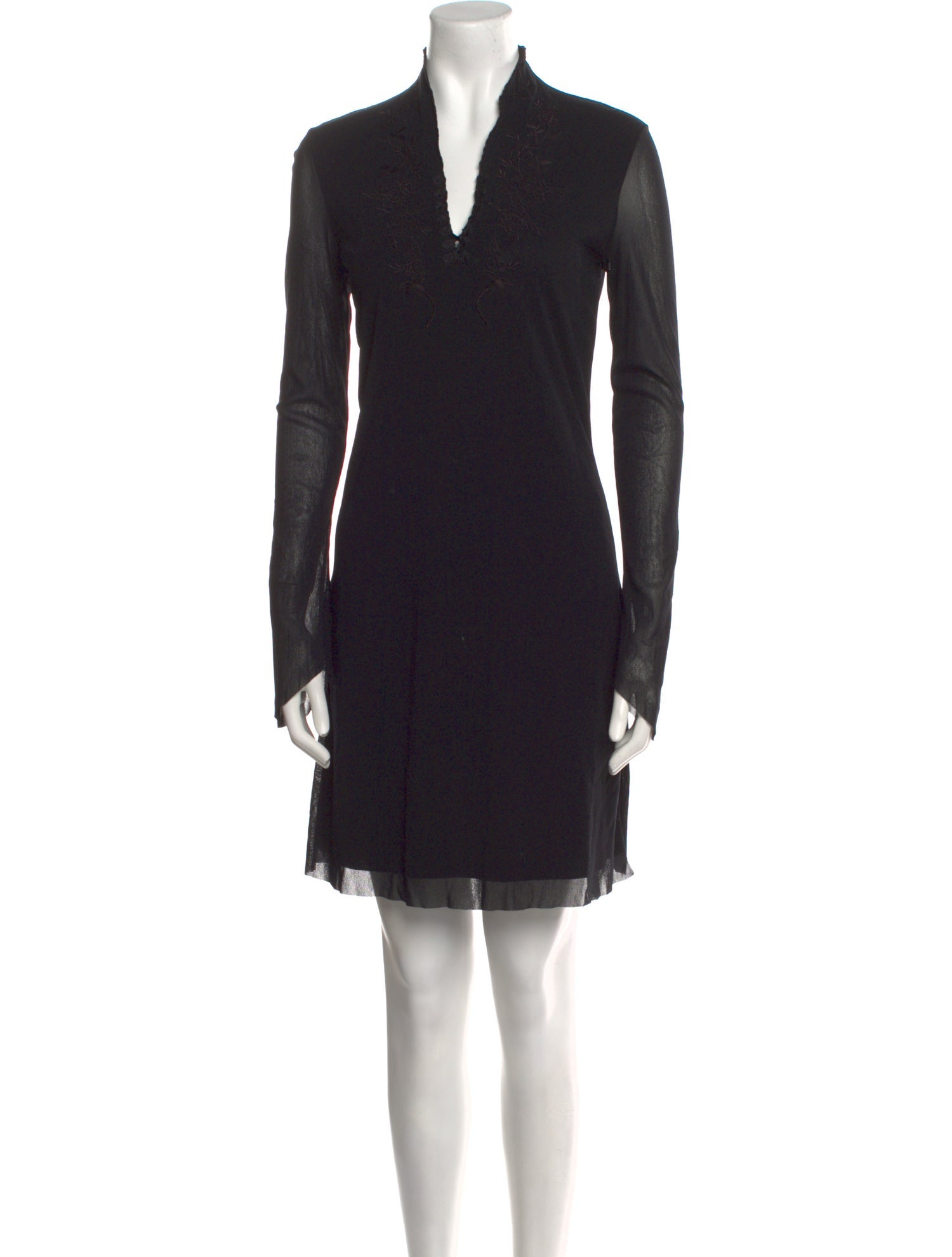 Vivienne Tam V-Neck Mini Dress