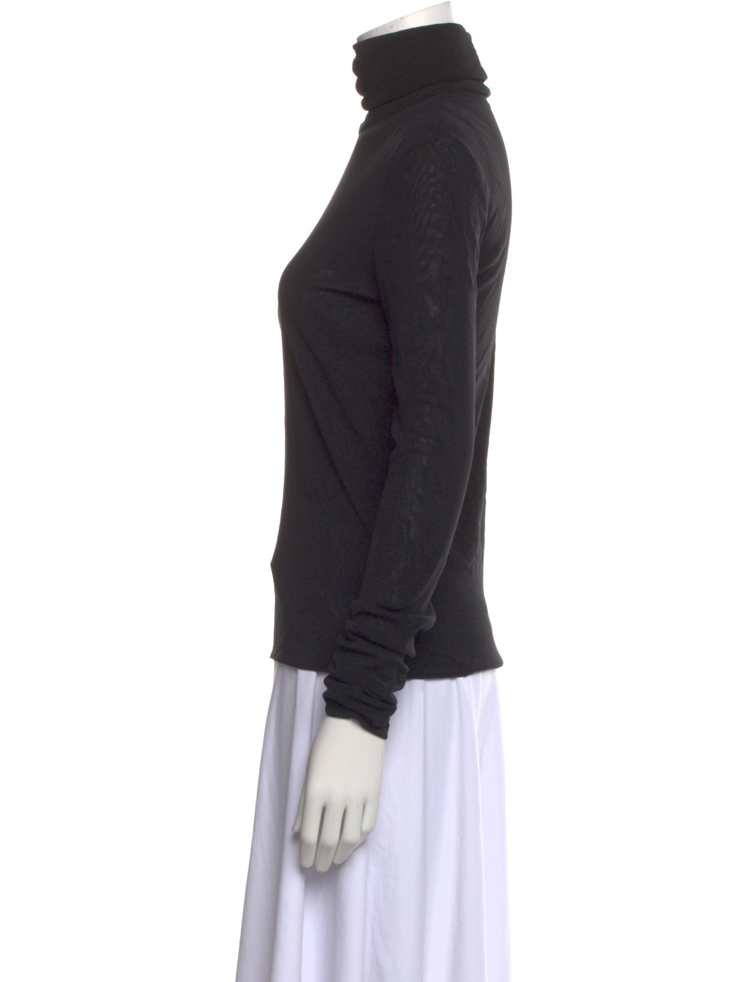Vivienne Tam Nylon Turtleneck Top