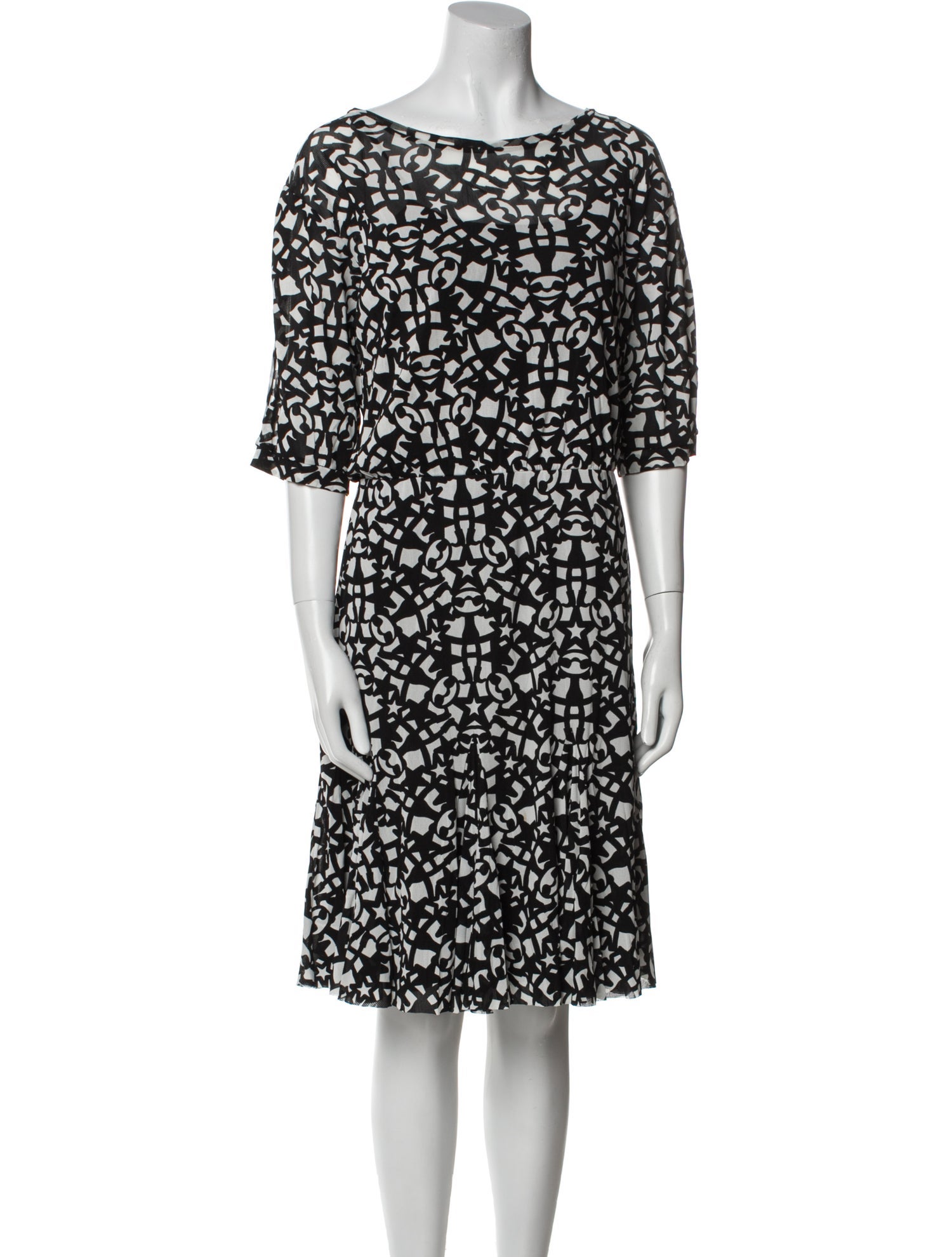 Vivienne Tam Printed Knee-Length Dress