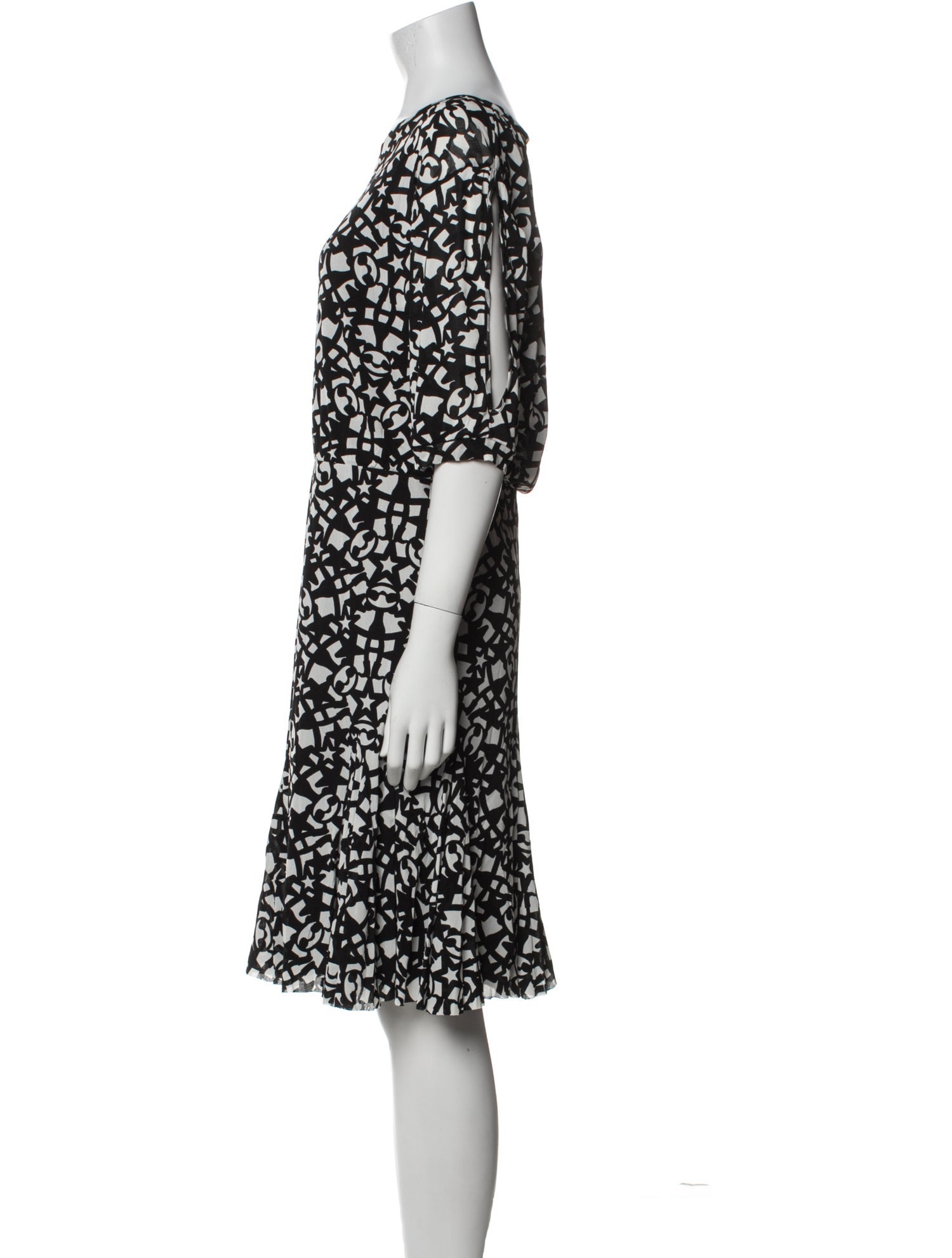 Vivienne Tam Printed Knee-Length Dress