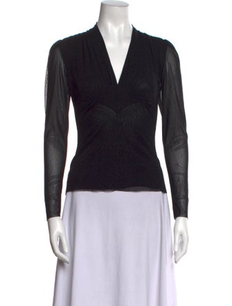 Vivienne Tam Late 2000's - Early 2010's V-Neck Top