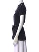 Vivienne Tam Mock Neck Short Sleeve Top