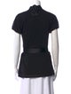 Vivienne Tam Mock Neck Short Sleeve Top