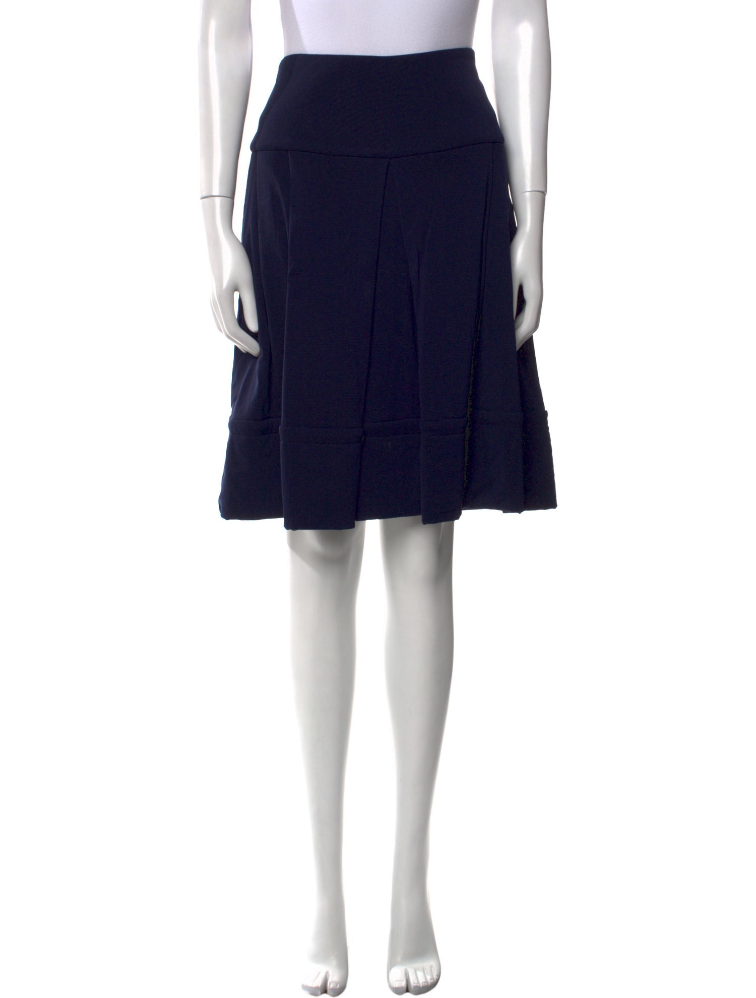 Vivienne Tam Pleated Accents Knee-Length Skirt