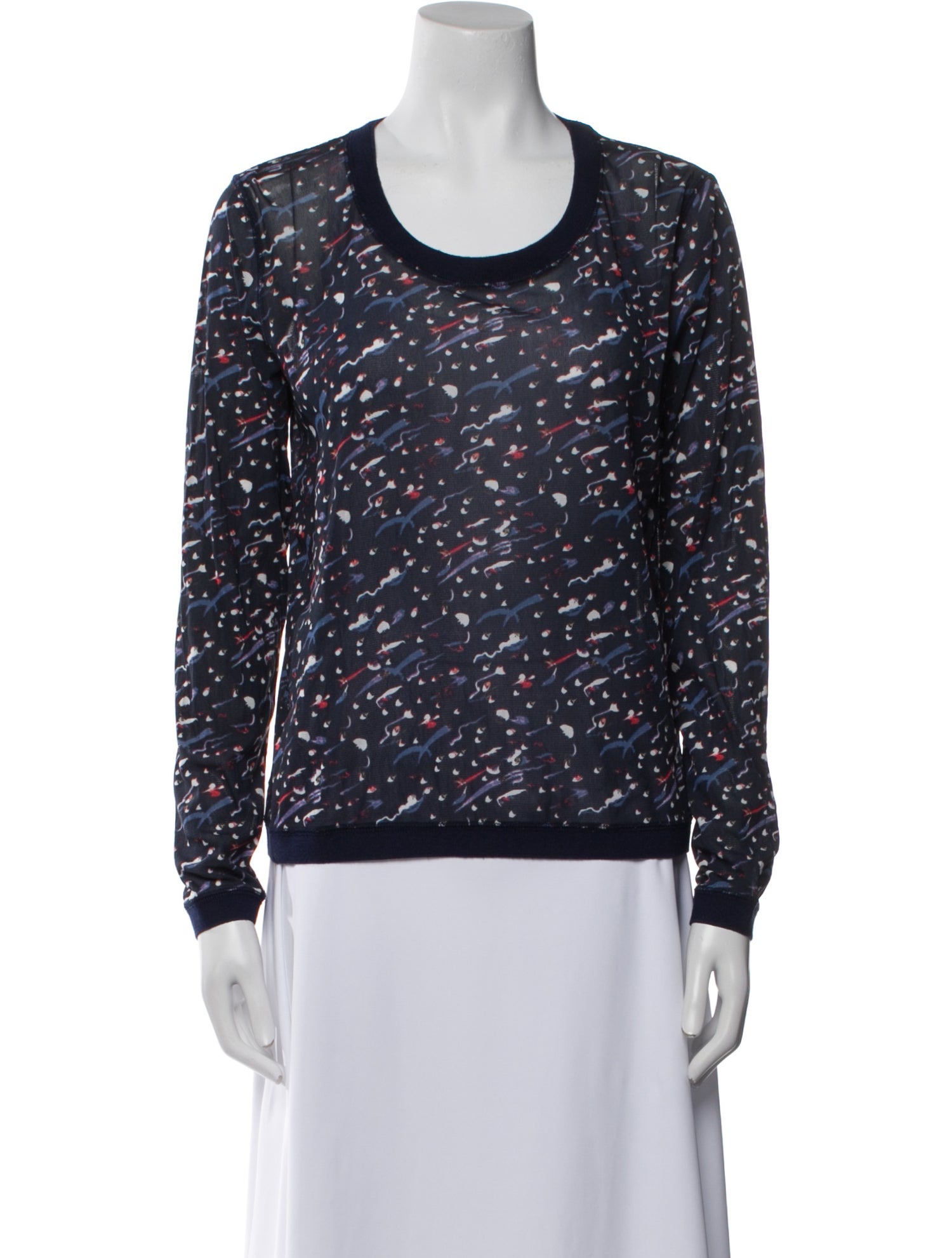 Vivienne Tam Printed Scoop Neck Sweatshirt