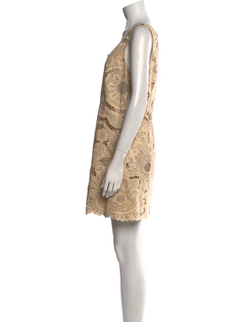 Vivienne Tam Scoop Neck Mini Dress