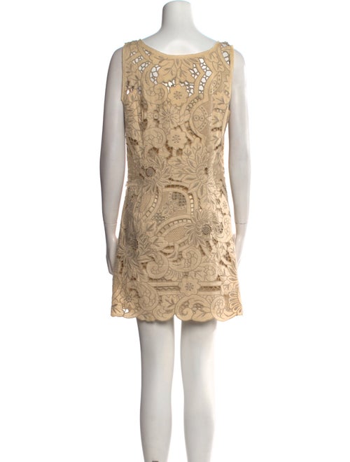 Vivienne Tam Scoop Neck Mini Dress