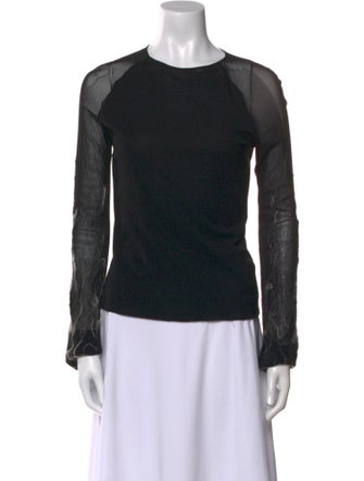 Vivienne Tam Crew Neck Long Sleeve Top