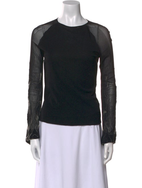 Vivienne Tam Crew Neck Long Sleeve Top