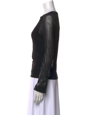 Vivienne Tam Crew Neck Long Sleeve Top