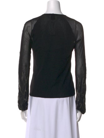 Vivienne Tam Crew Neck Long Sleeve Top
