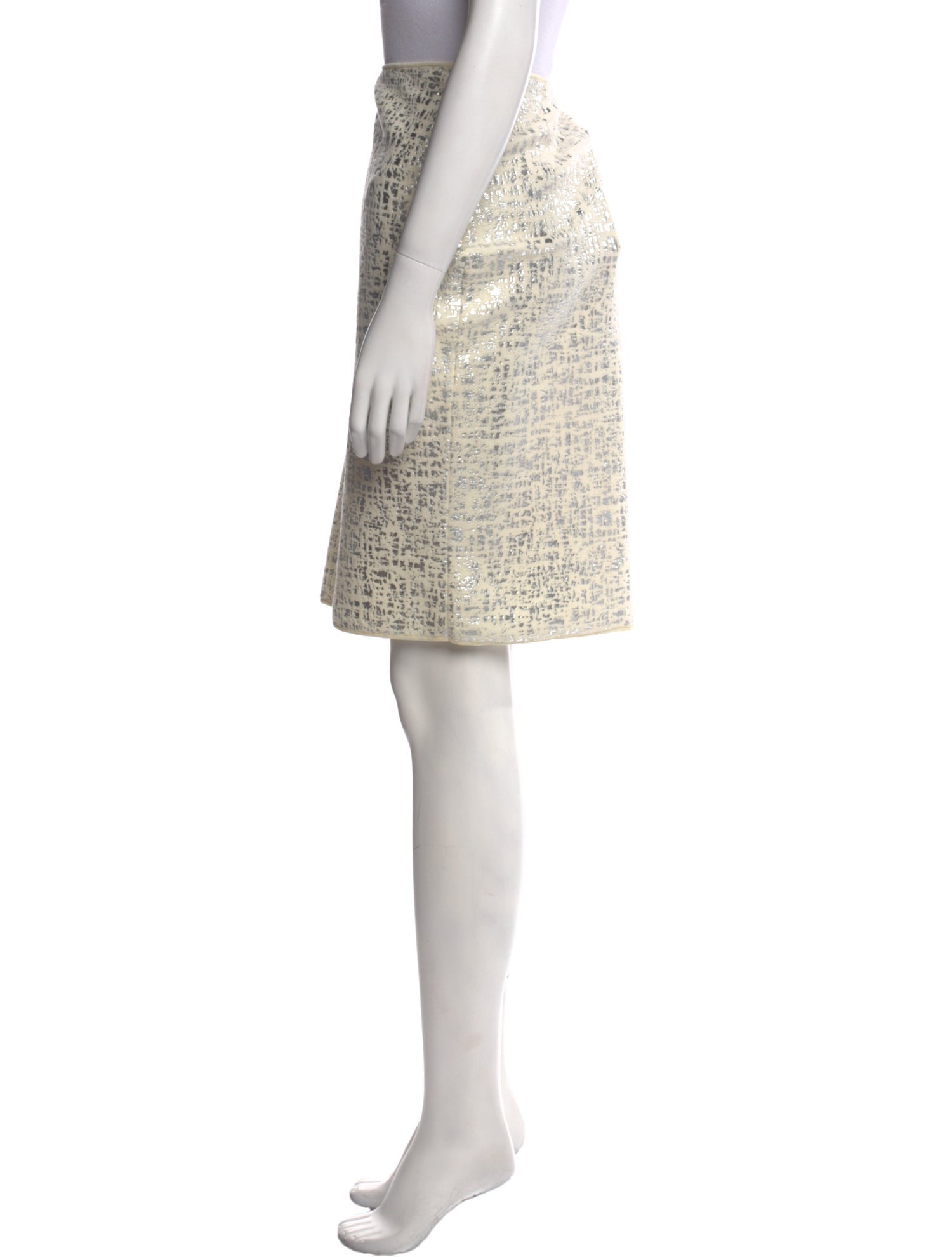 Vivienne Tam Tweed Pattern Knee-Length Skirt