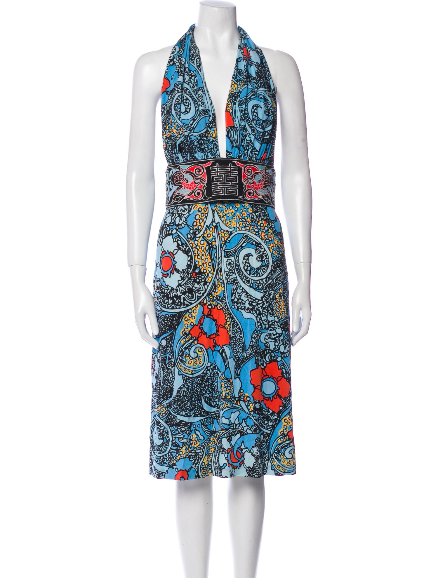 Vivienne Tam Silk Midi Length Dress