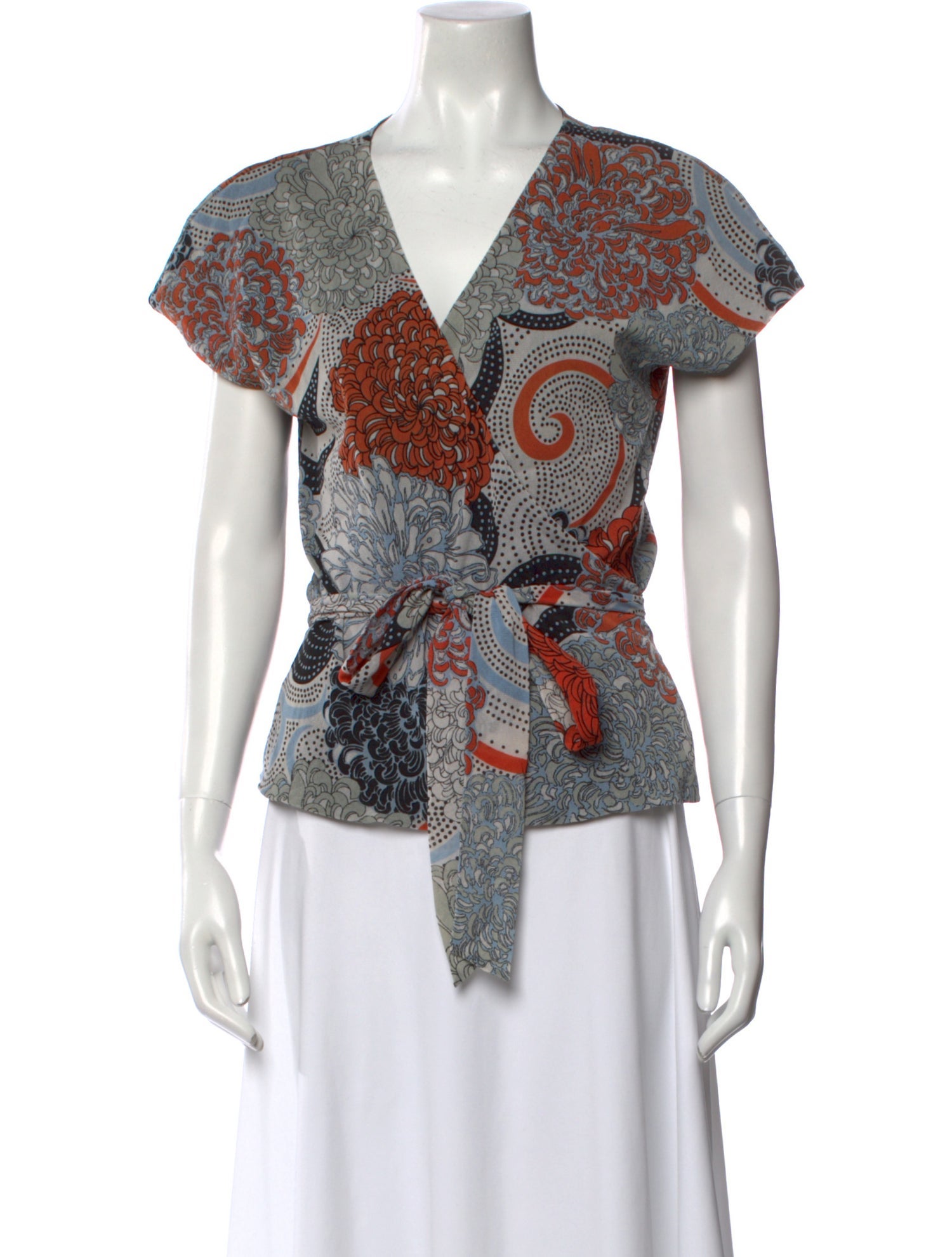 Vivienne Tam Paisley Print V-Neck Blouse