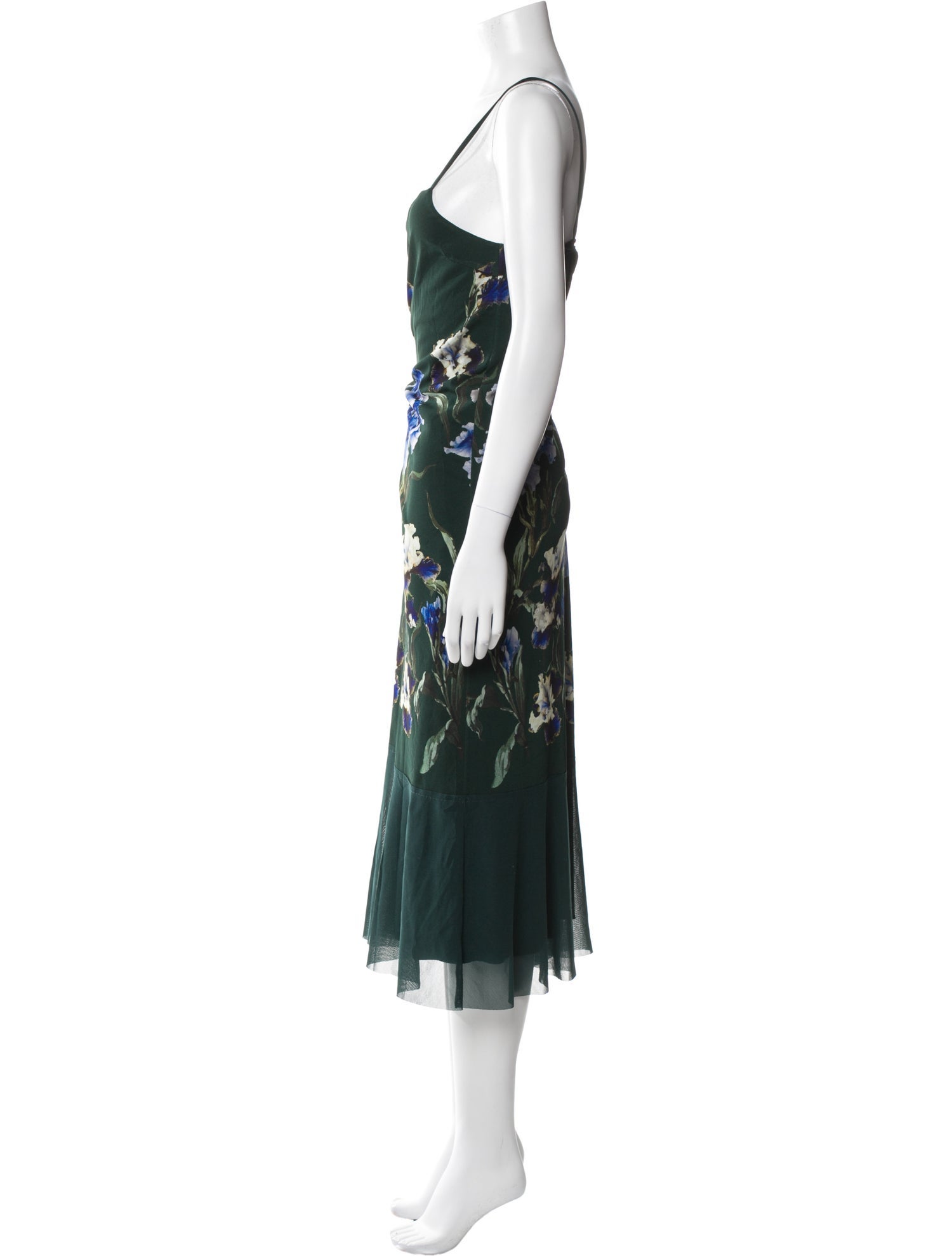 Vivienne Tam Floral Print Midi Length Dress