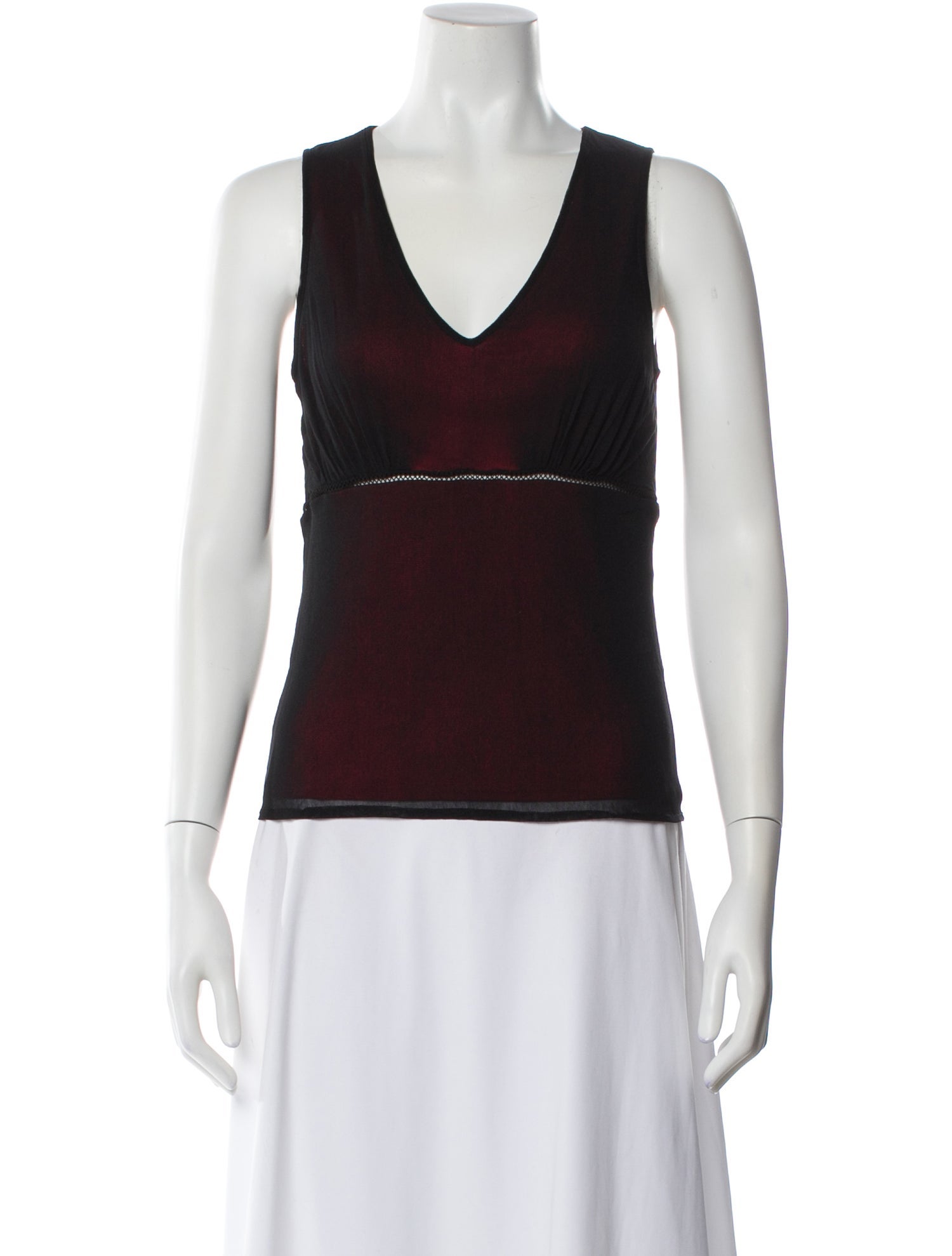Vivienne Tam V-Neck Sleeveless Top