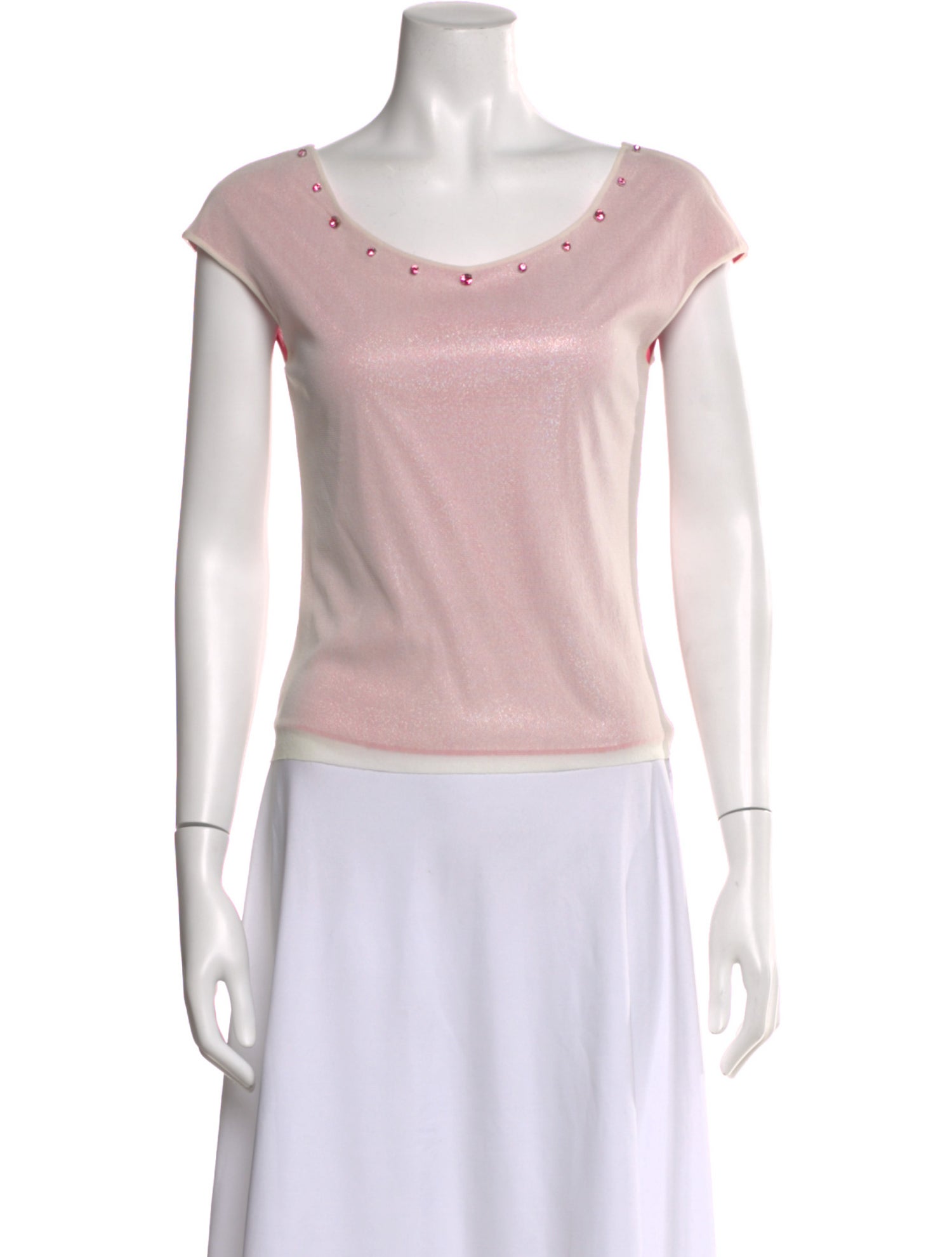 Vivienne Tam Vintage Scoop Neck Top