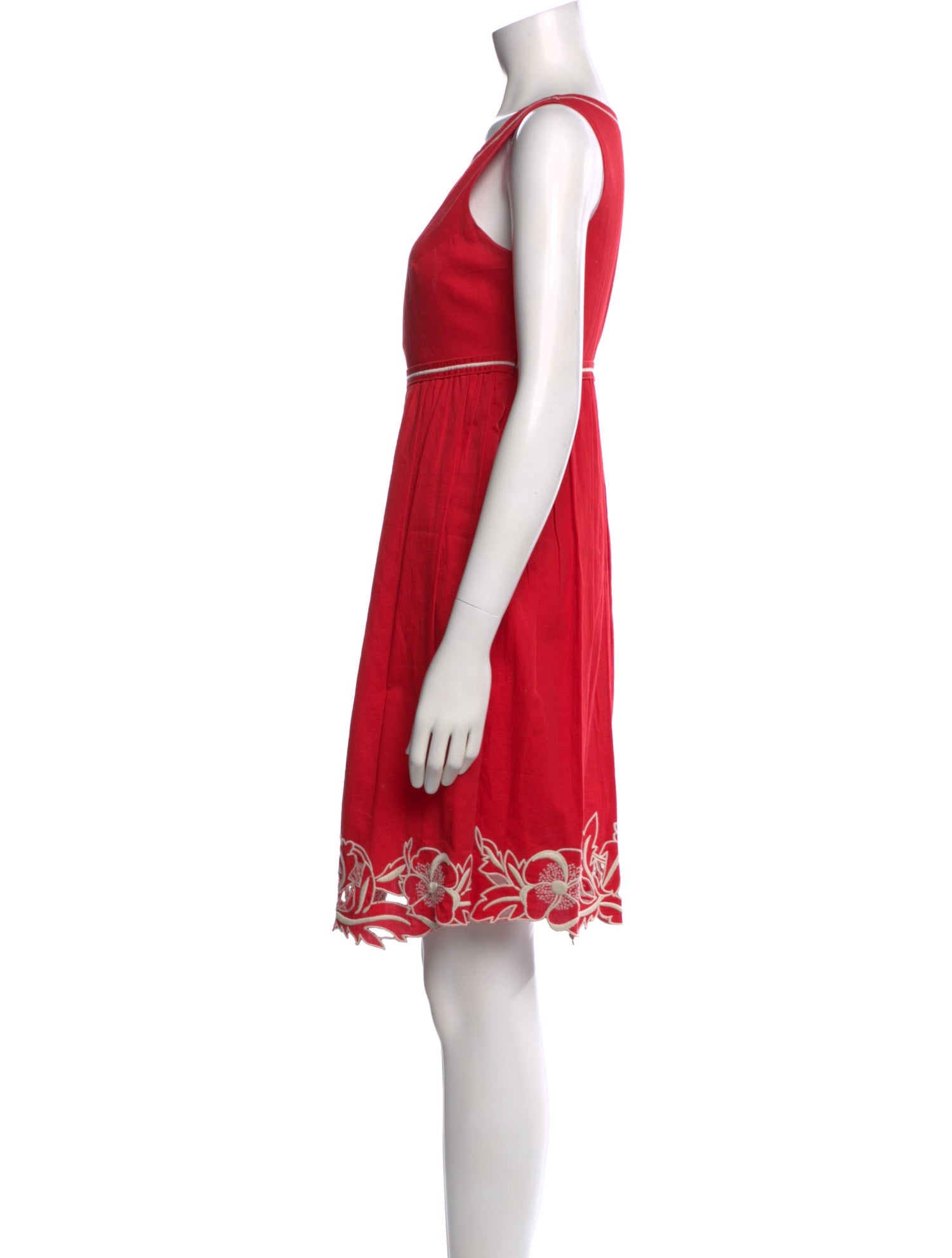 Vivienne Tam Scoop Neck Mini Dress