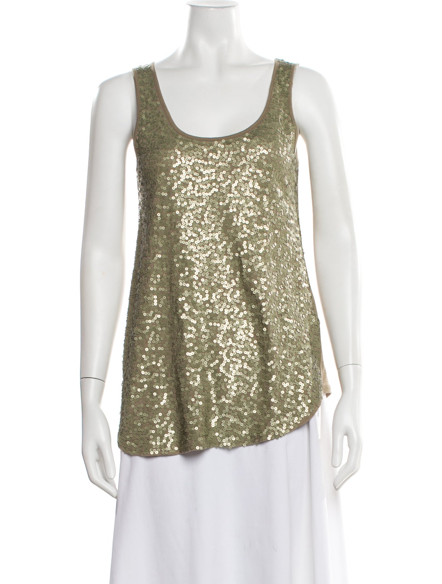 Vivienne Tam Scoop Neck Sleeveless Top