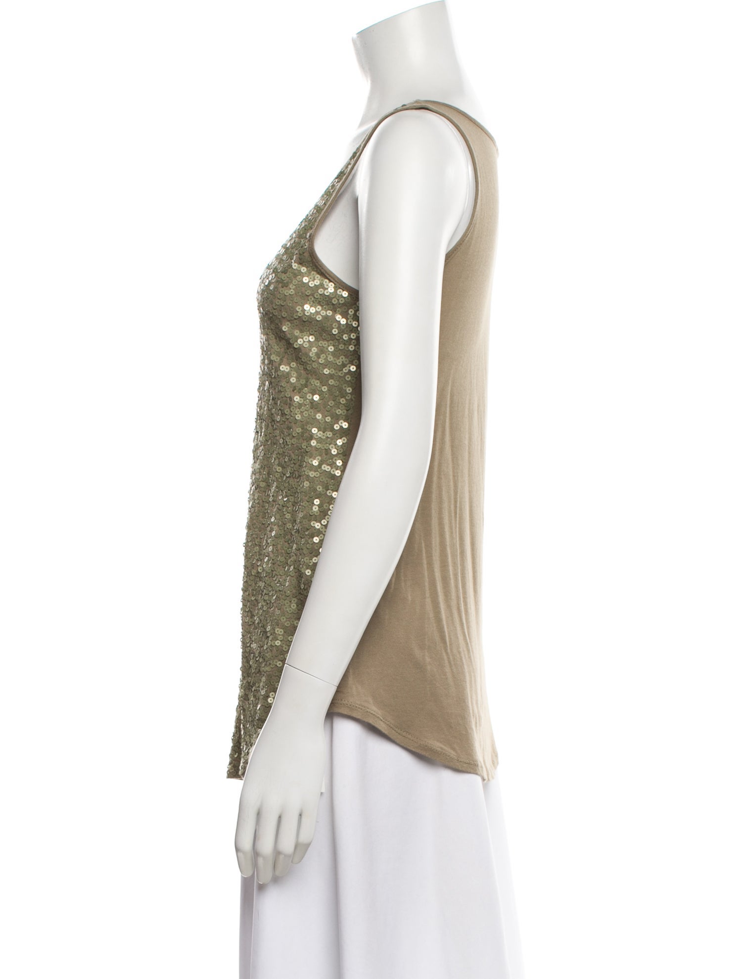 Vivienne Tam Scoop Neck Sleeveless Top