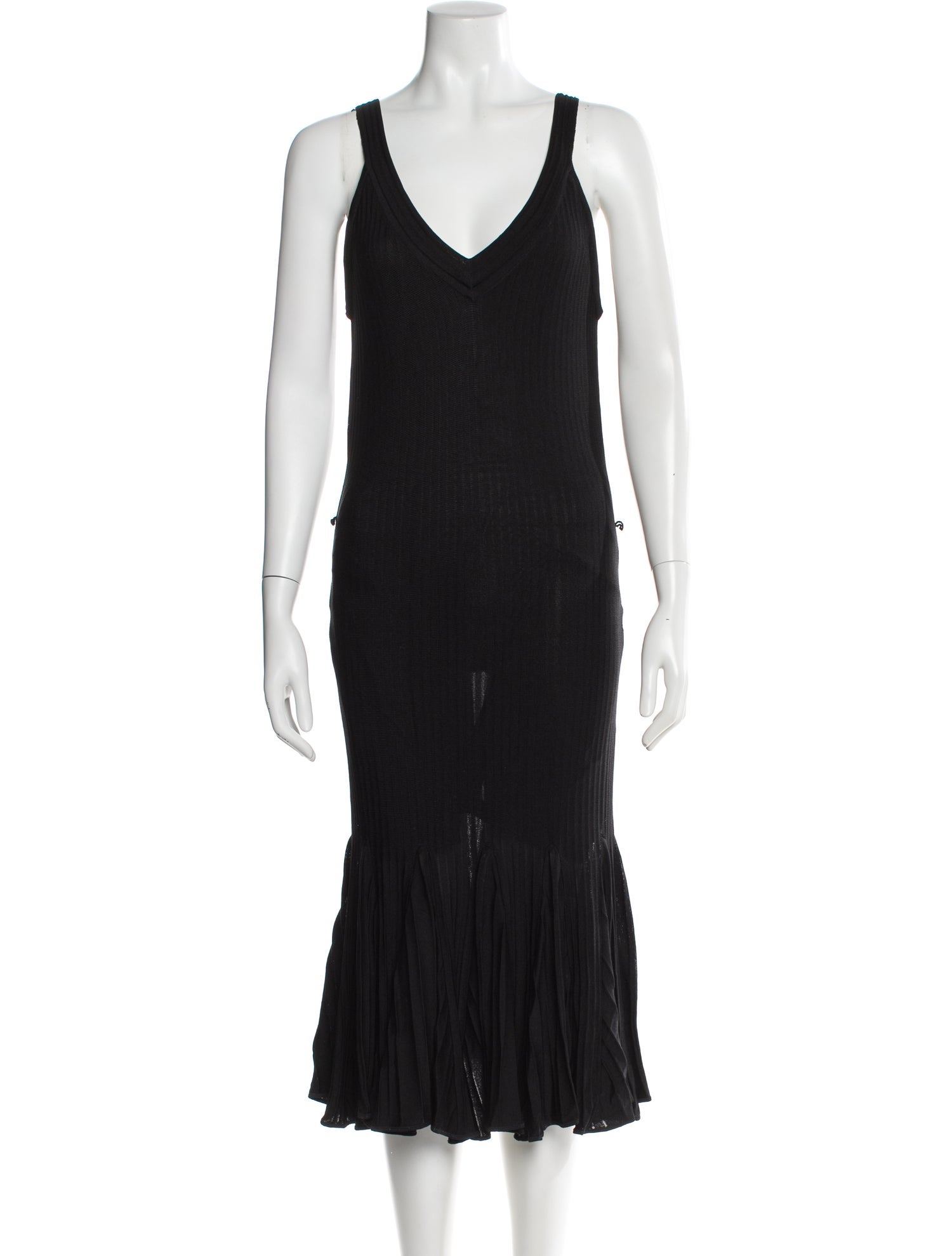 Vivienne Tam V-Neck Midi Length Dress