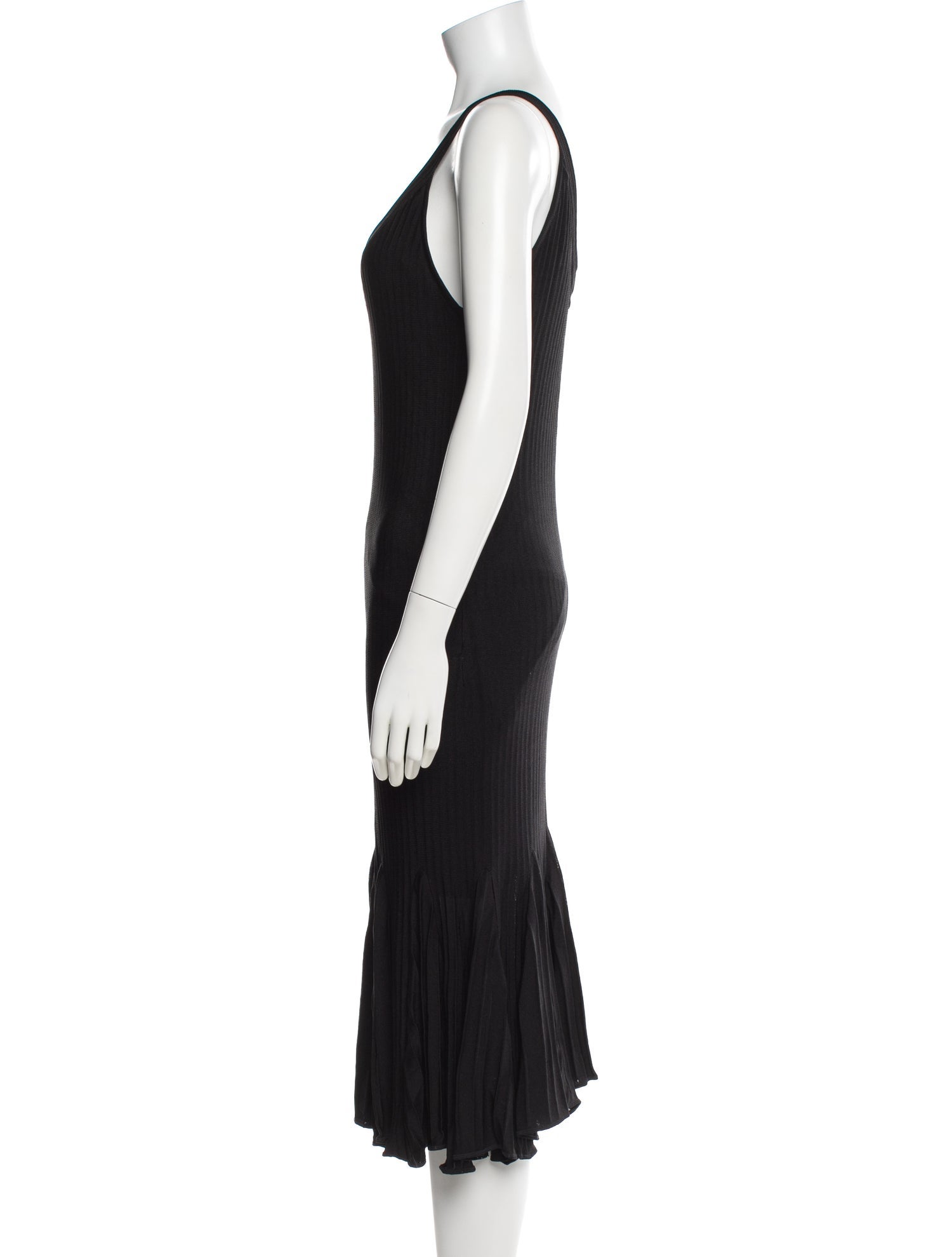 Vivienne Tam V-Neck Midi Length Dress