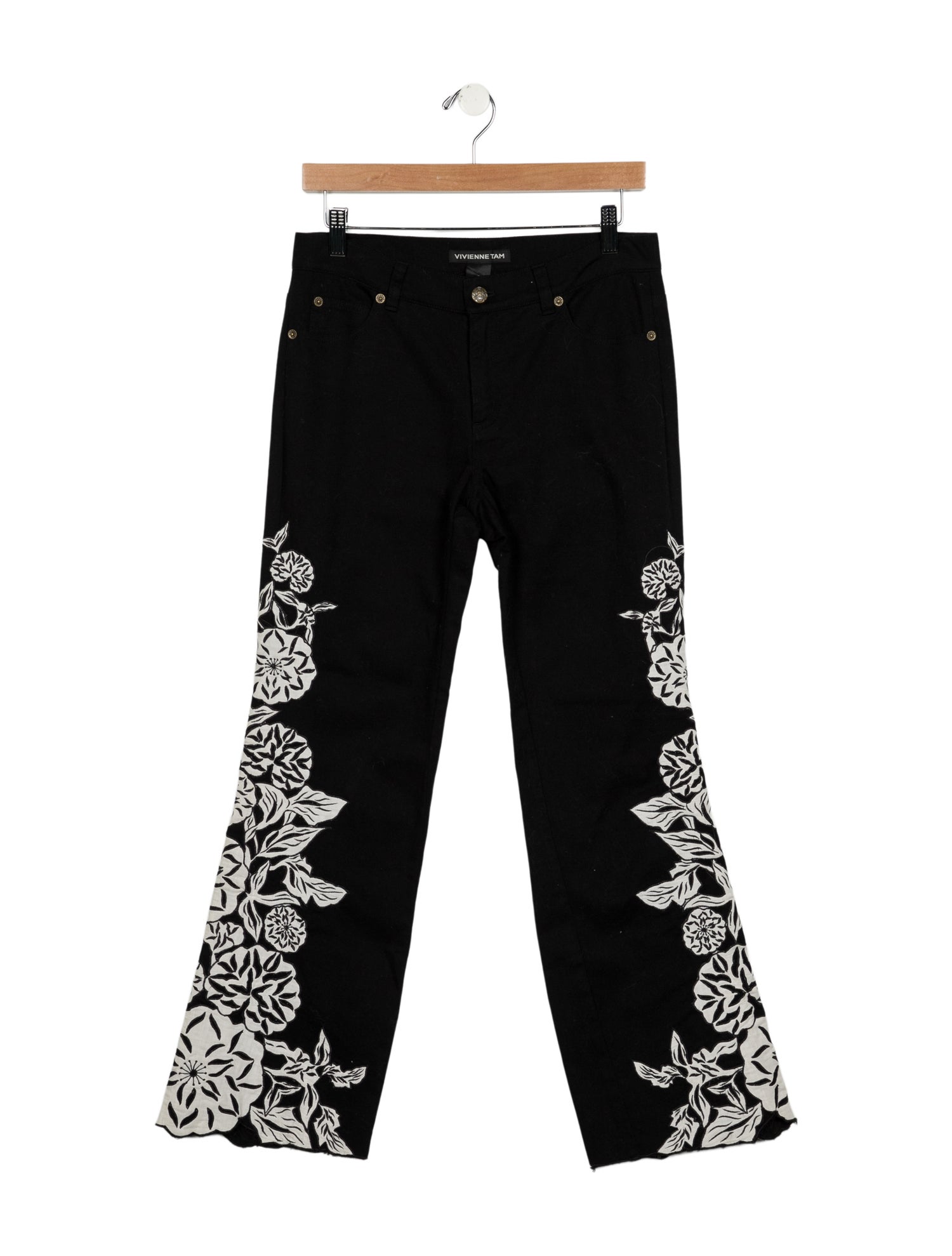 Vivienne Tam Mid-Rise Wide Leg Jeans