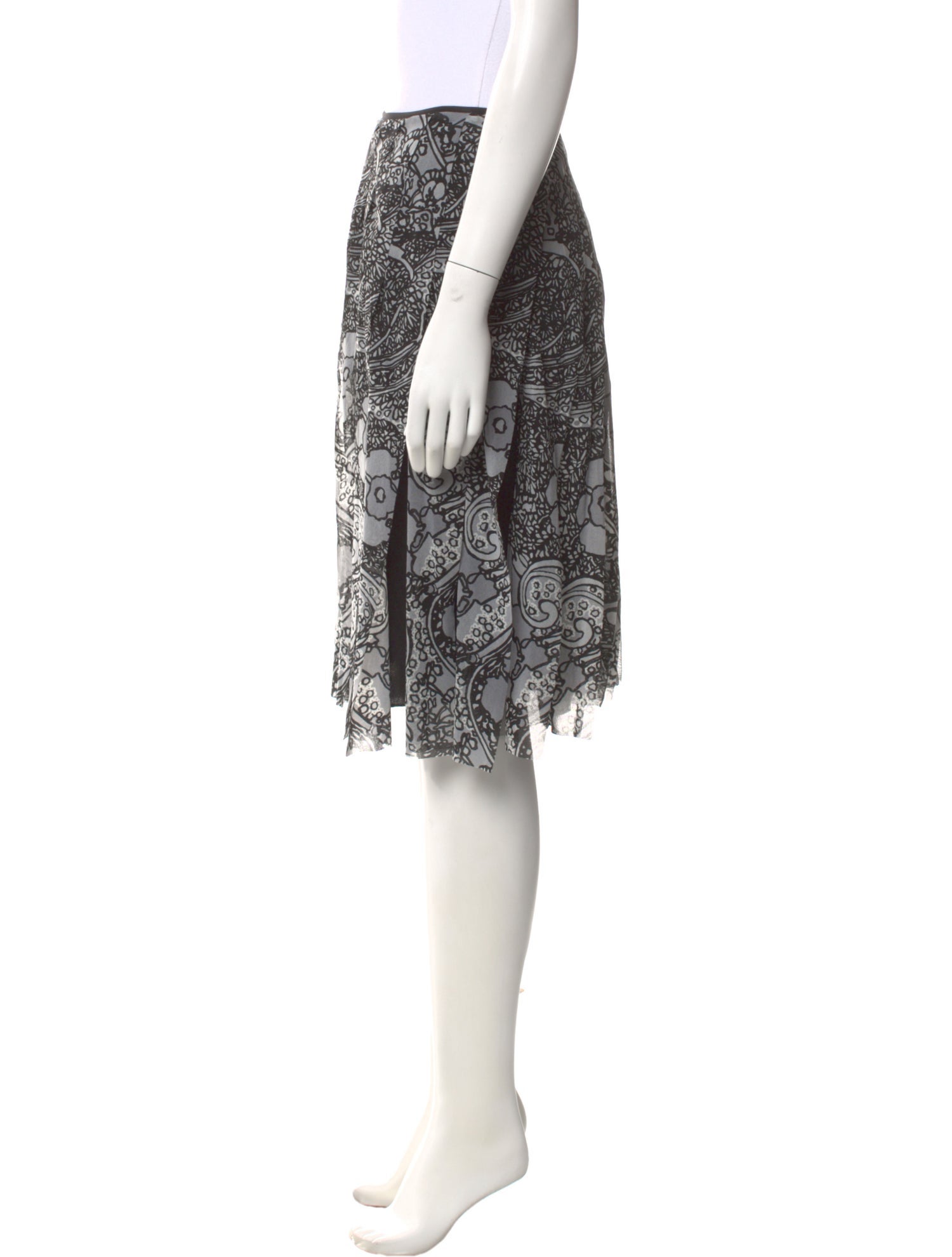 Vivienne Tam Floral Print Knee-Length Skirt