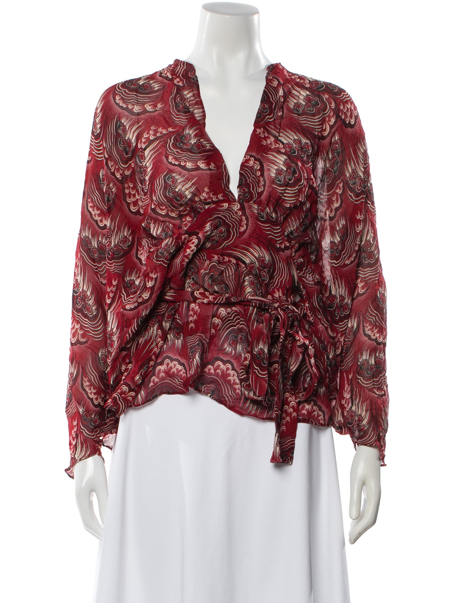 Vivienne Tam Silk Printed Blouse