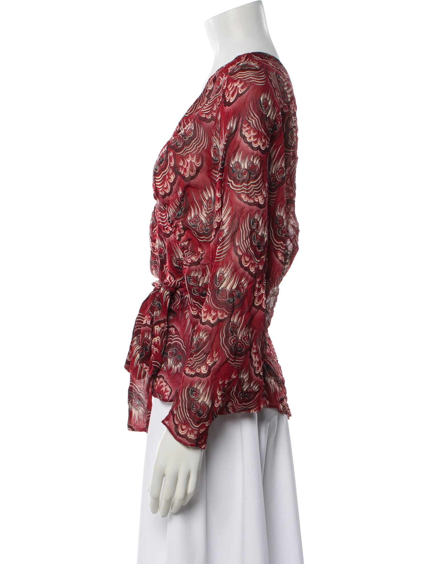 Vivienne Tam Silk Printed Blouse
