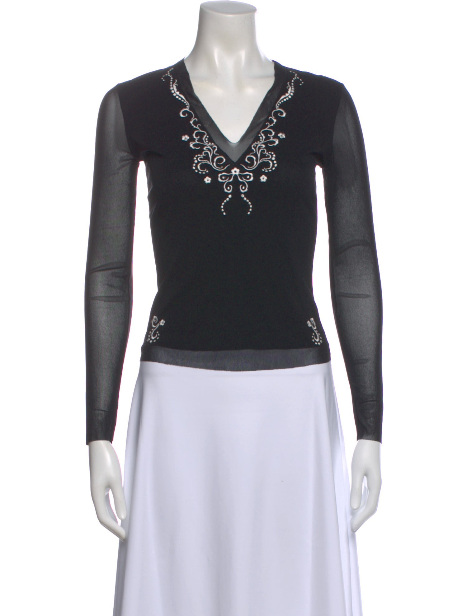 Vivienne Tam Nylon Graphic Print Top