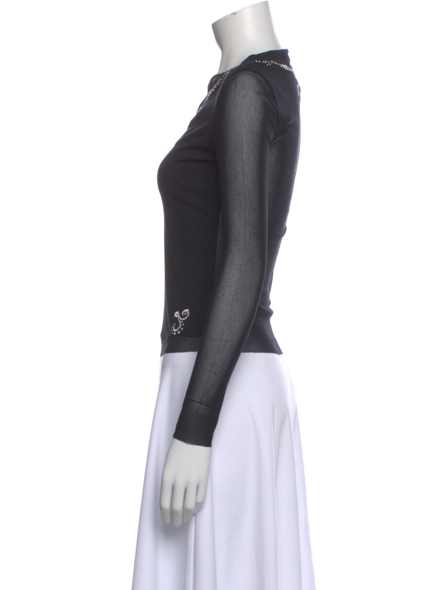 Vivienne Tam Nylon Graphic Print Top