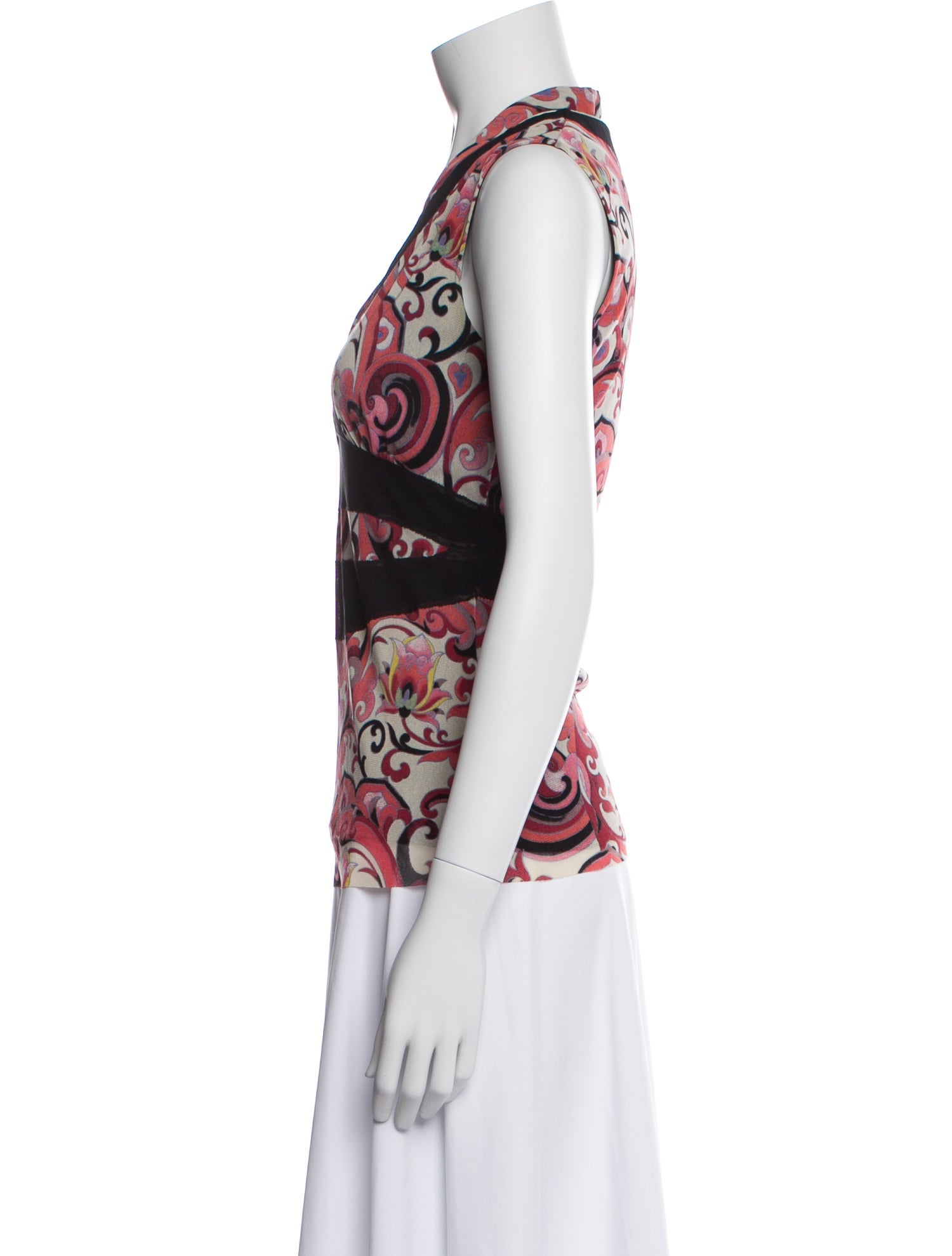 Vivienne Tam Nylon Patterned Top