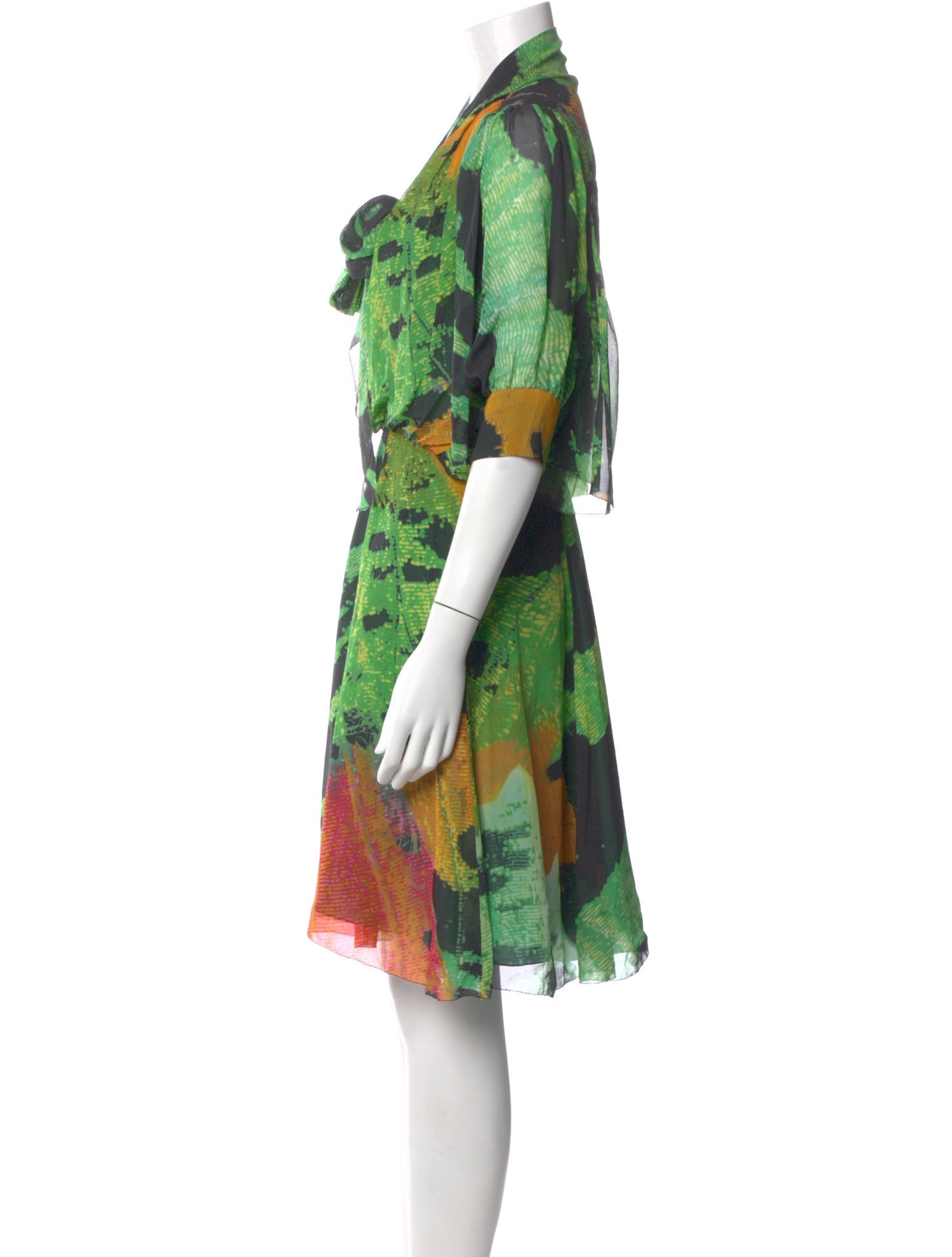 Vivienne Tam Silk Knee-Length Dress