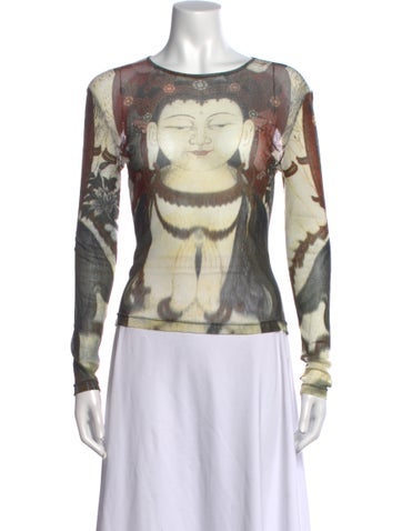 Pre-owned Vivienne Tam Vintage 1997 Top In Grey