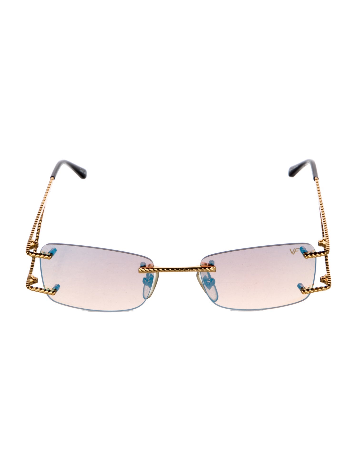 Vintage Frames by Corey Shapiro Square Tinted Sunglasses