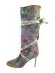 Vicini Suede Floral Print Boots