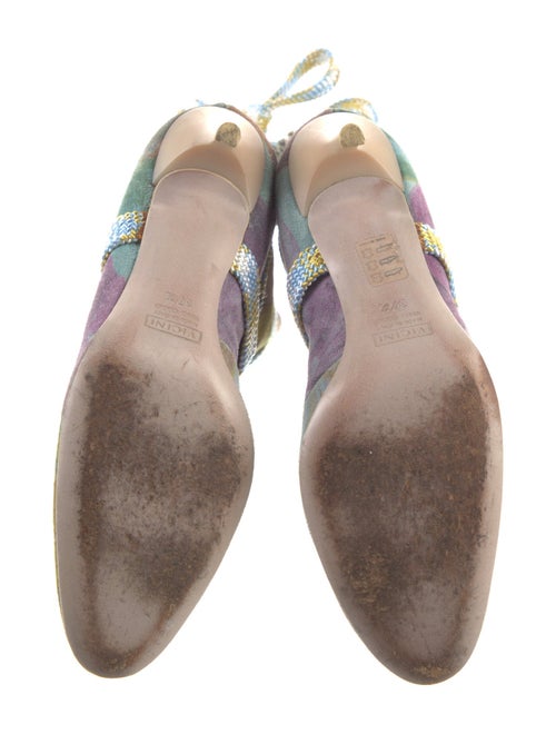 Vicini Suede Floral Print Boots