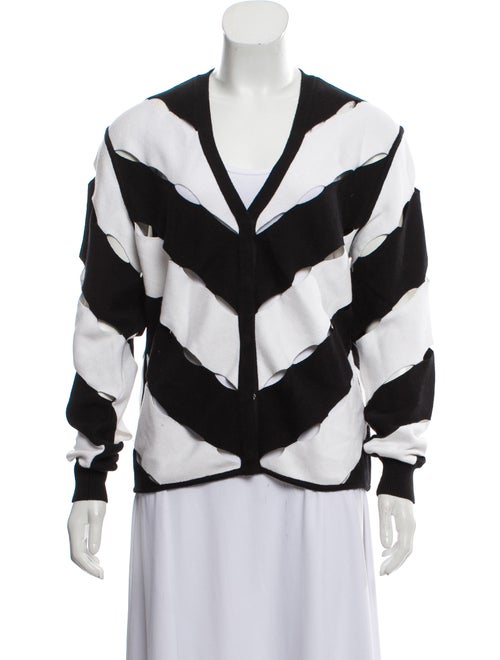 Victor Glemaud Cutout-Accented V-Neck Cardigan w/