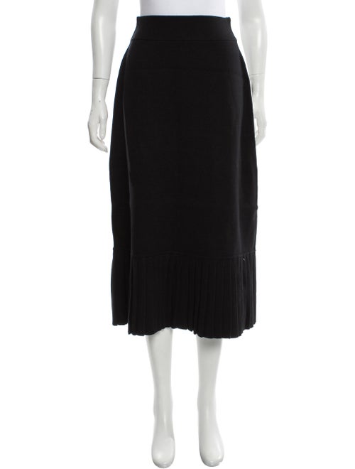 Victor Glemaud Pleated Midi Skirt wool