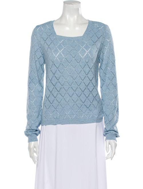 Victor Glemaud Square Neckline Sweater Blue