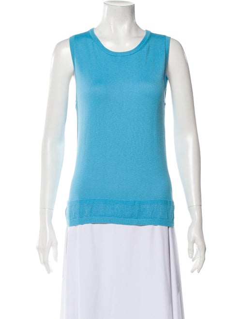 Victor Glemaud 2020 Scoop Neck Top Blue