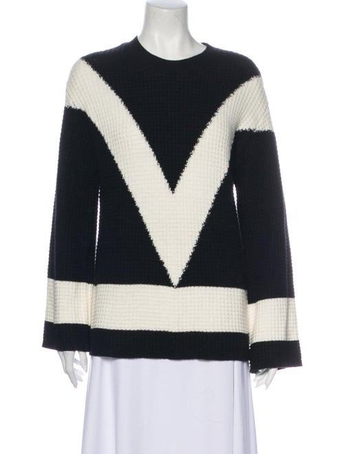 Victor Glemaud Striped Crew Neck Sweater Black