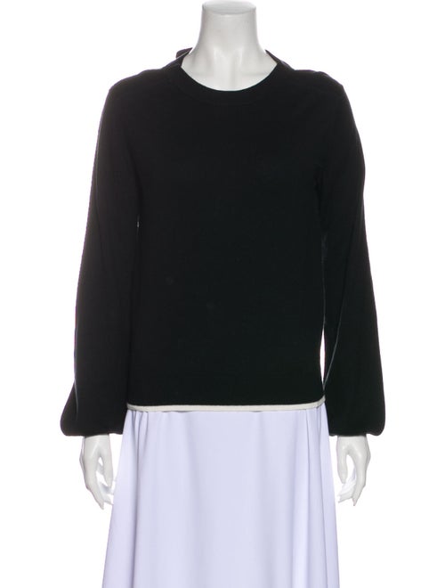 Victor Glemaud Crew Neck Long Sleeve Top Black