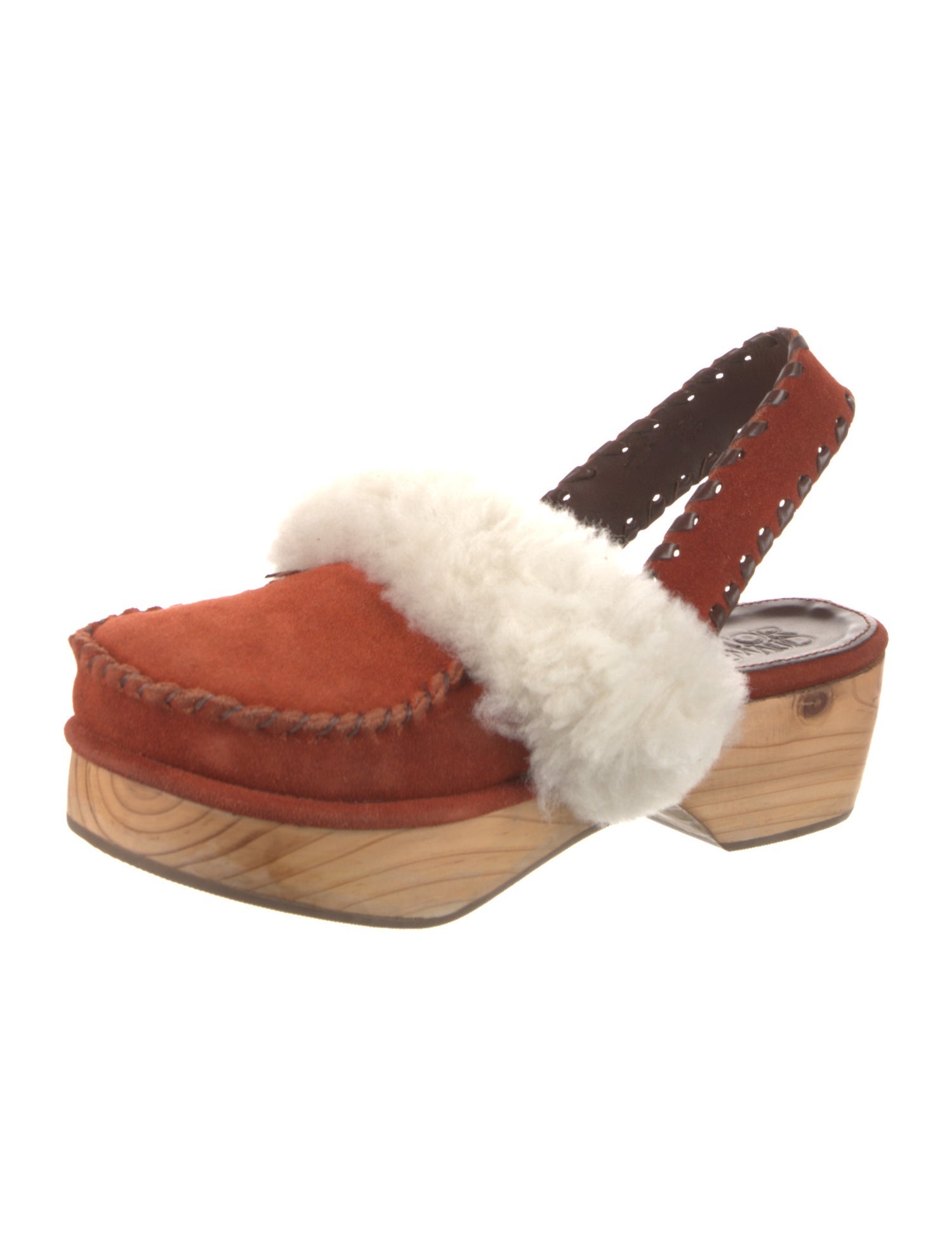 Victor Glemaud Suede Fur Trim Slingback Pumps